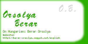 orsolya berar business card